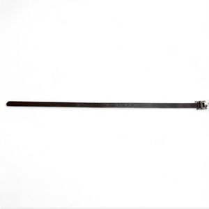 Black Leather Belt with Silver Buckle